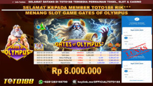 Bukti JP Kemenangan SLOT GAME GATES OF OLYMPUS 29 JAN 25