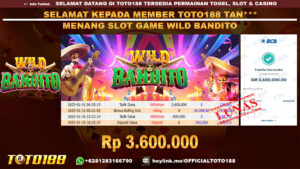 Bukti JP Kemenangan SLOT GAME WILD BANDITO 31 JAN 25