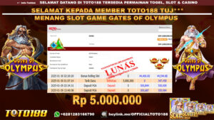 Bukti JP Kemenangan SLOT GAME GATES OF OLYMPUS 30 JAN 25