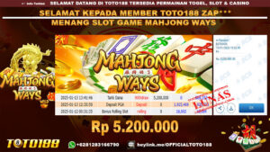 Bukti JP Kemenangan SLOT GAME MAHJONG WAYS 13 JAN 25