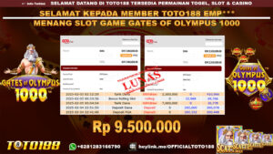 Bukti JP Kemenangan SLOT GAME GATES OF OLYMPUS 1000 05 FEB 25