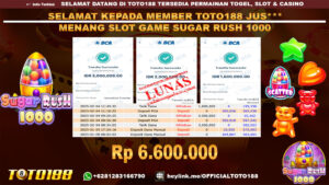 Bukti JP Kemenangan SLOT GAME SUGAR RUSH 1000 04 FEB 25