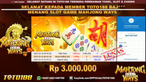 Bukti JP Kemenangan SLOT GAME MAHJONG WAYS 16 MAR 25