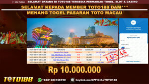 Bukti JP Kemenangan TOGEL PASARAN TOTOMACAU 09 MAR 25