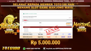 Bukti JP Kemenangan SLOT GAME MAHJONG WAYS 08 MAR 25