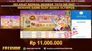 Bukti JP Kemenangan GAME SLOT MANIA OLYMPUS 14 MAR 25