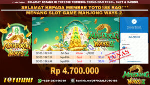 Bukti JP Kemenangan SLOT GAME MAHJONG WAYS 2 15 MAR 25