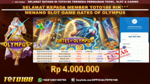 Bukti JP Kemenangan SLOT GAME GATES OF OLYMPUS 09 MAR 25