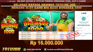 Bukti JP Kemenangan SLOT GAME BIG BASS BONANZA 1000 23 APR 25