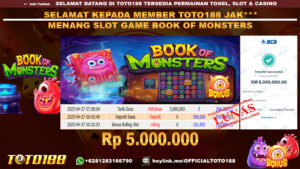 Bukti JP Kemenangan SLOT GAME BOOK OF MONSTERS 27 APR 25