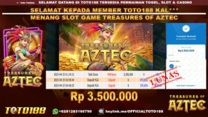 Bukti JP Kemenangan SLOT GAME TREASURES OF AZTEC 25 APR 25