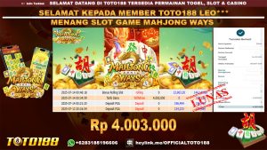 Bukti JP Kemenangan SLOT GAME MAHJONG WAYS 14 JUL 25