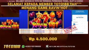 Bukti JP Kemenangan GAME RAVIN'HOT 15 AUG 25