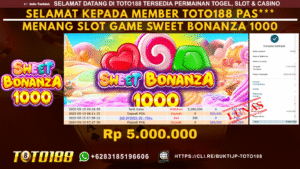 Bukti JP Kemenangan SLOT GAME SWEET BONANZA 1000 15 SEP 25